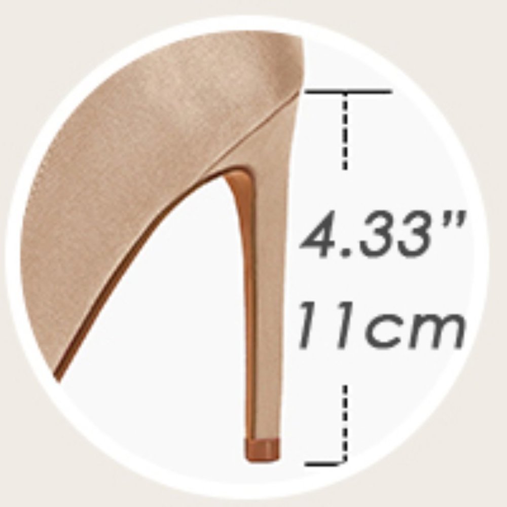 COUTGO Rhinestone Bow Champagne Satin Dress Shoes ๐ฅ NEW IN BOX! ๐ฅ Size 7.5 - Picture 6 of 12